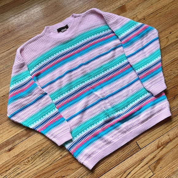 Vintage Yarnworks Striped Sweater / Medium / 80s / 90s / Made In USA - Picture 2 of 6